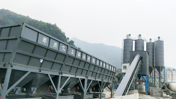 混凝土搅拌站设备用户现场 用户非常满意