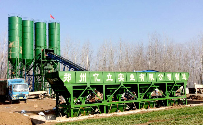 混凝土搅拌站用户使用现场实拍