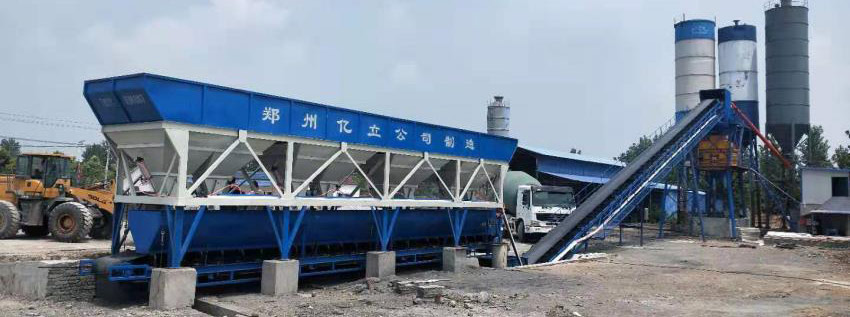 简易hzs90搅拌站湖北施工工地
